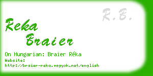 reka braier business card